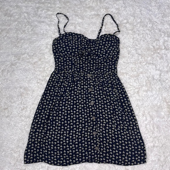 AUW Dress Mini Floral Black size medium - Picture 1 of 8